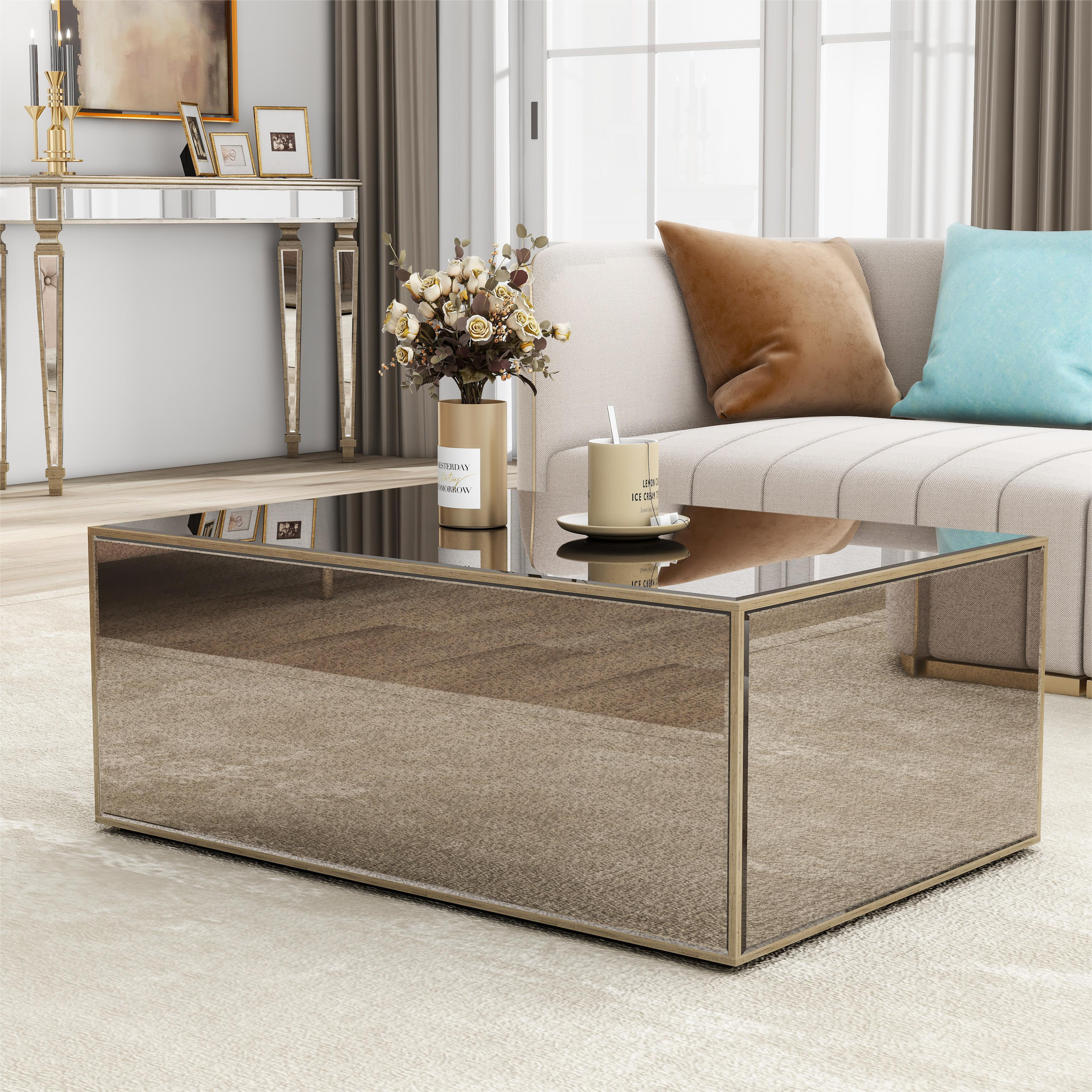 Juel Gold Coffee Table Antique mirror